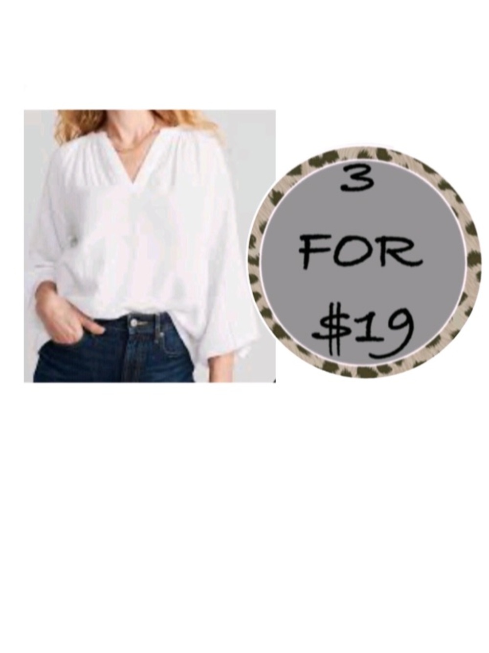 3/$19 Old Navy Split-Neck gauze Blouse tunic top